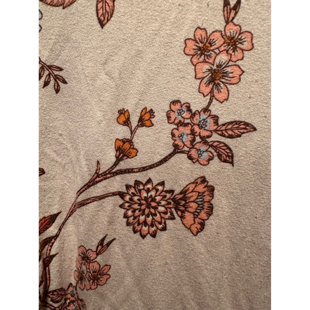 Maurices Pink Floral Button Down Tie Front Flutter Sleeve Top Small - Picture 10 of 13